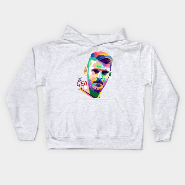 David De Gea Kids Hoodie by erikhermawann22